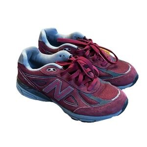 New Balance 990  Kids Maroon Lace‎ Up Low Top Running Shoes US 3 KJ990BYP